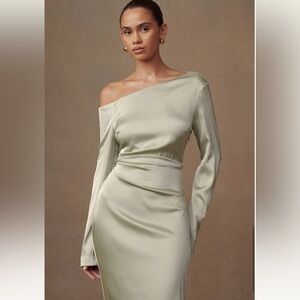 Meshki Avery Long Sleeve Maxi Dress - sage